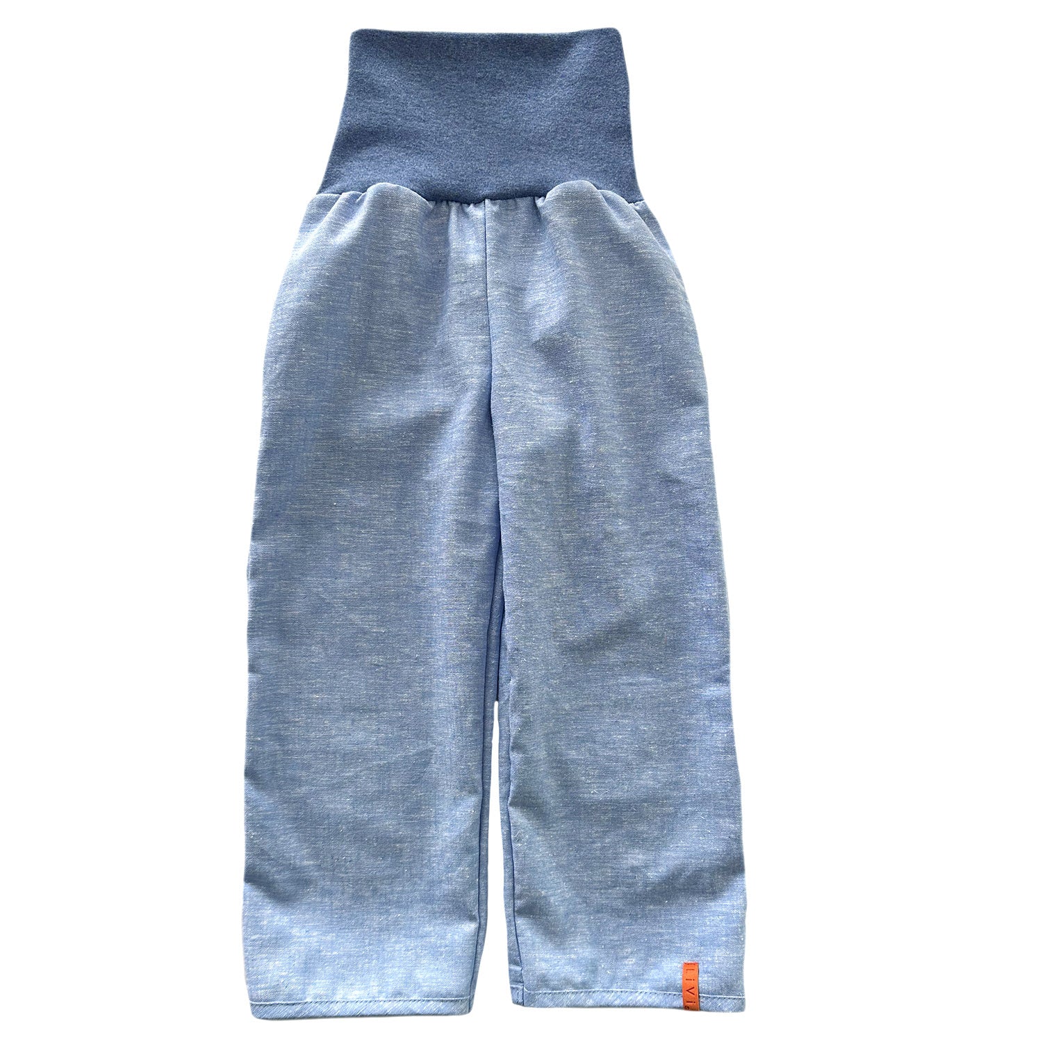 LEINENHOSE JEANS MIT BÜNDCHEN