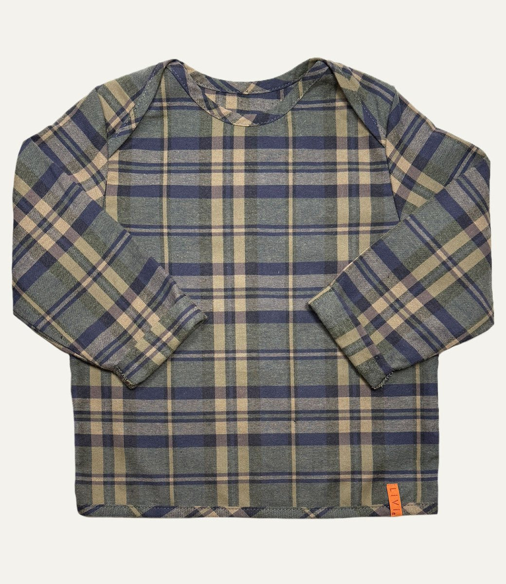 FLANELLHEMD KARO KHAKI