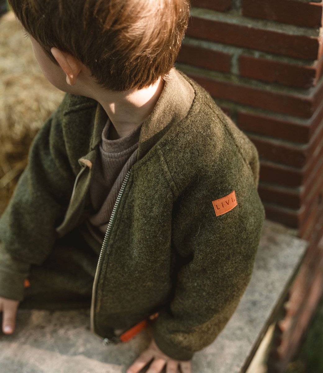 BOMBERJACKE AUS WALK KHAKI MELIERT