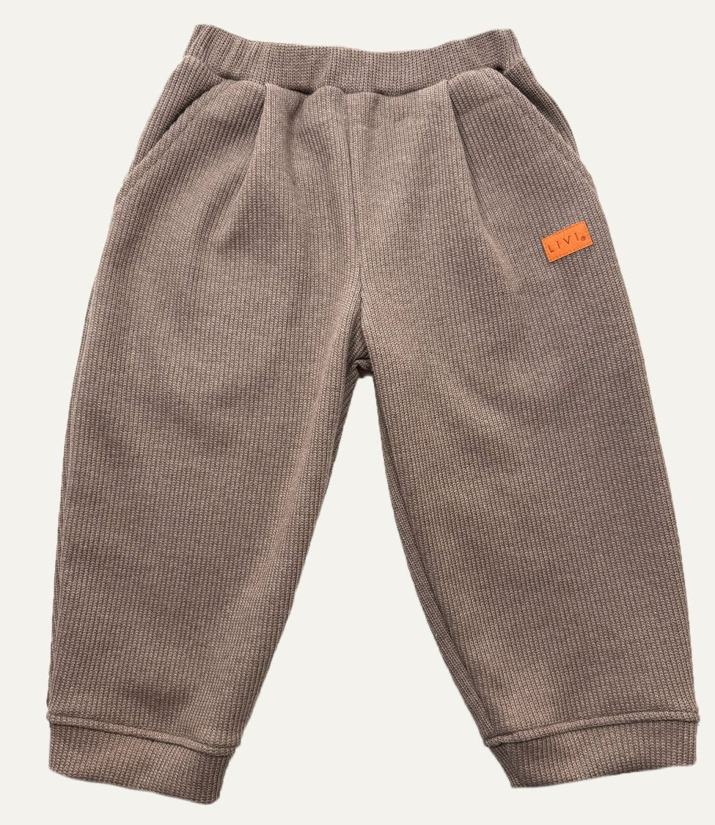 BAGGYHOSE STRICK BEIGE MELANGE