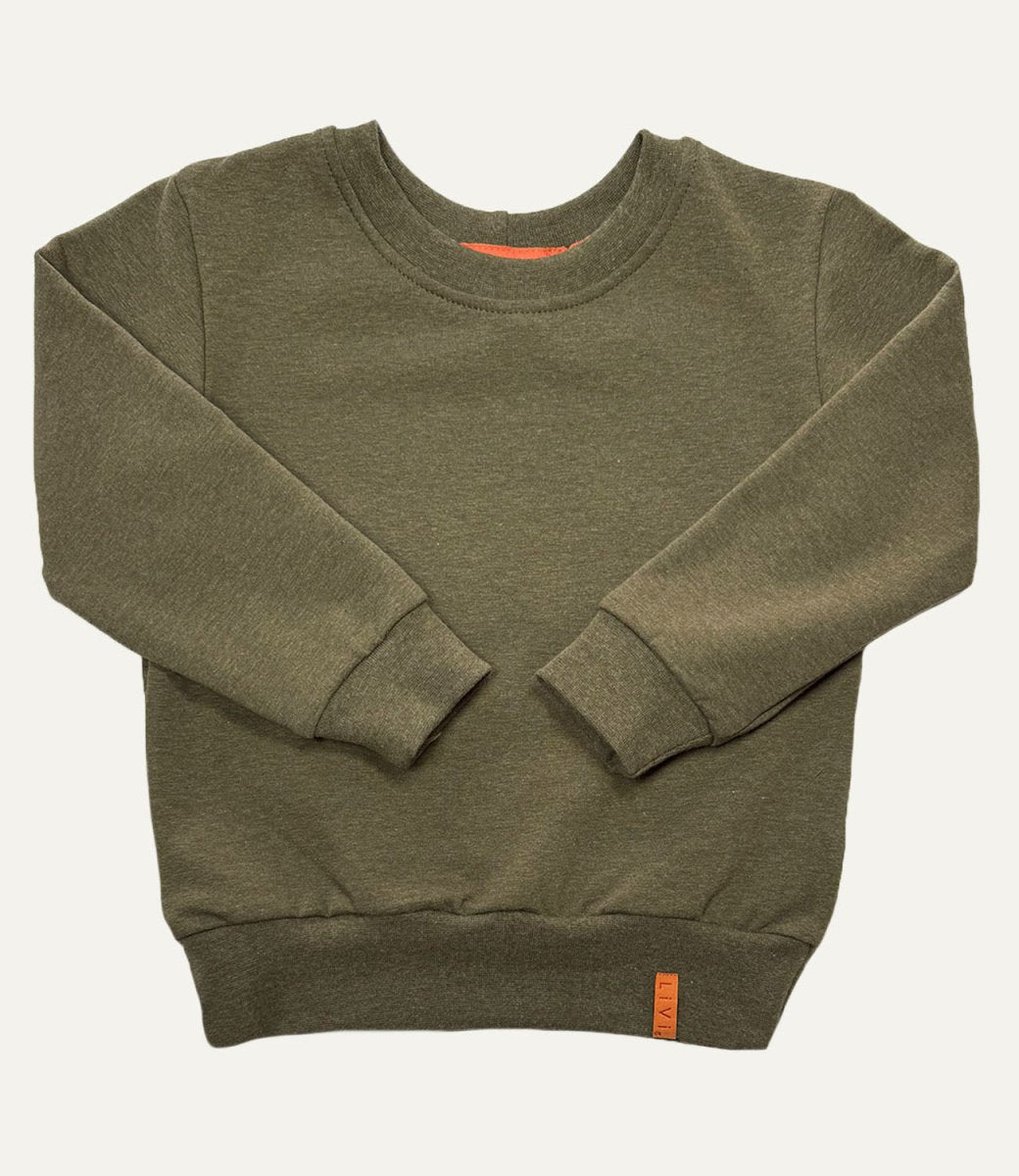 SWEATER SWEAT KHAKI MELIERT