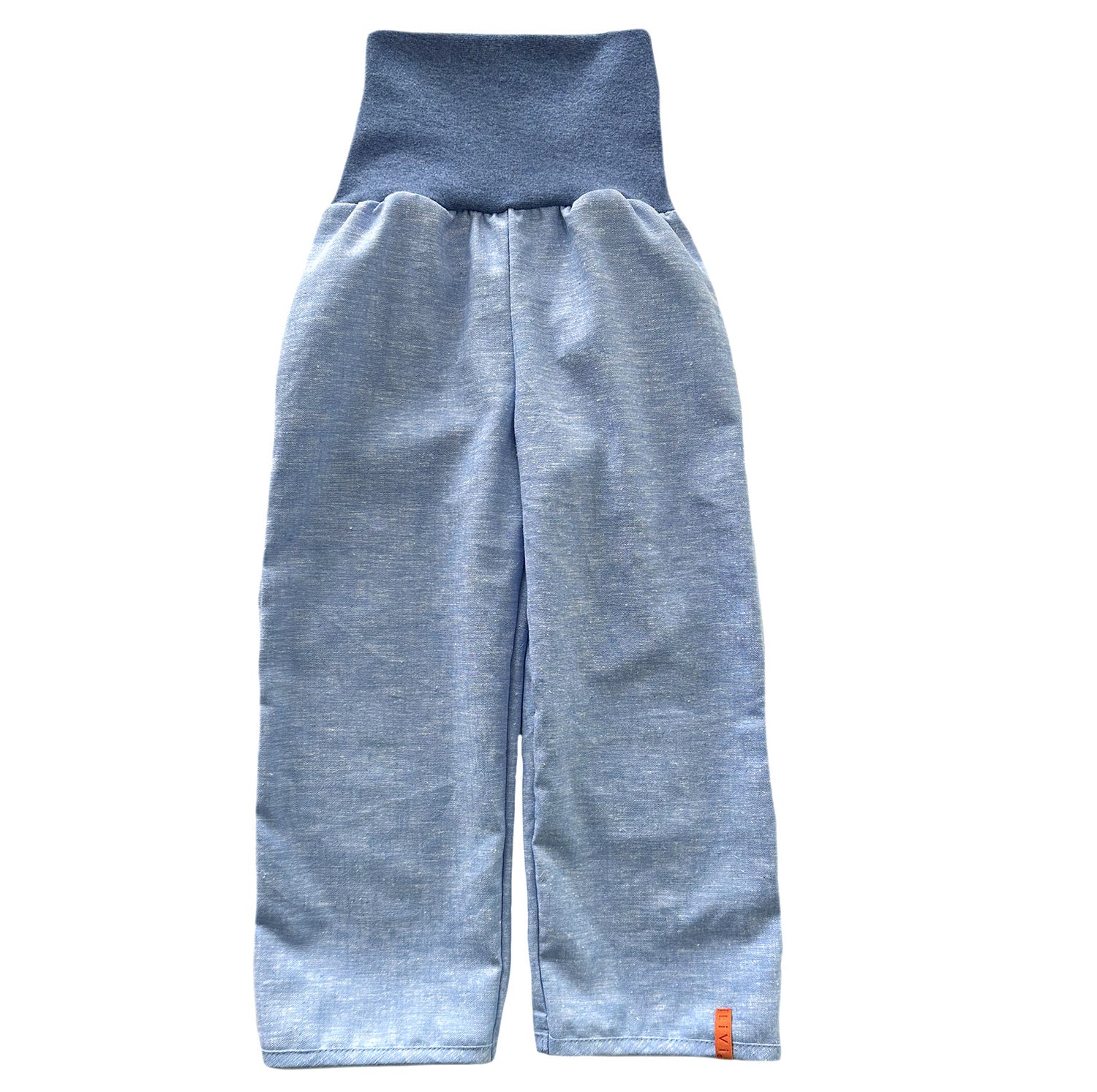 LEINENHOSE JEANS MIT BÜNDCHEN