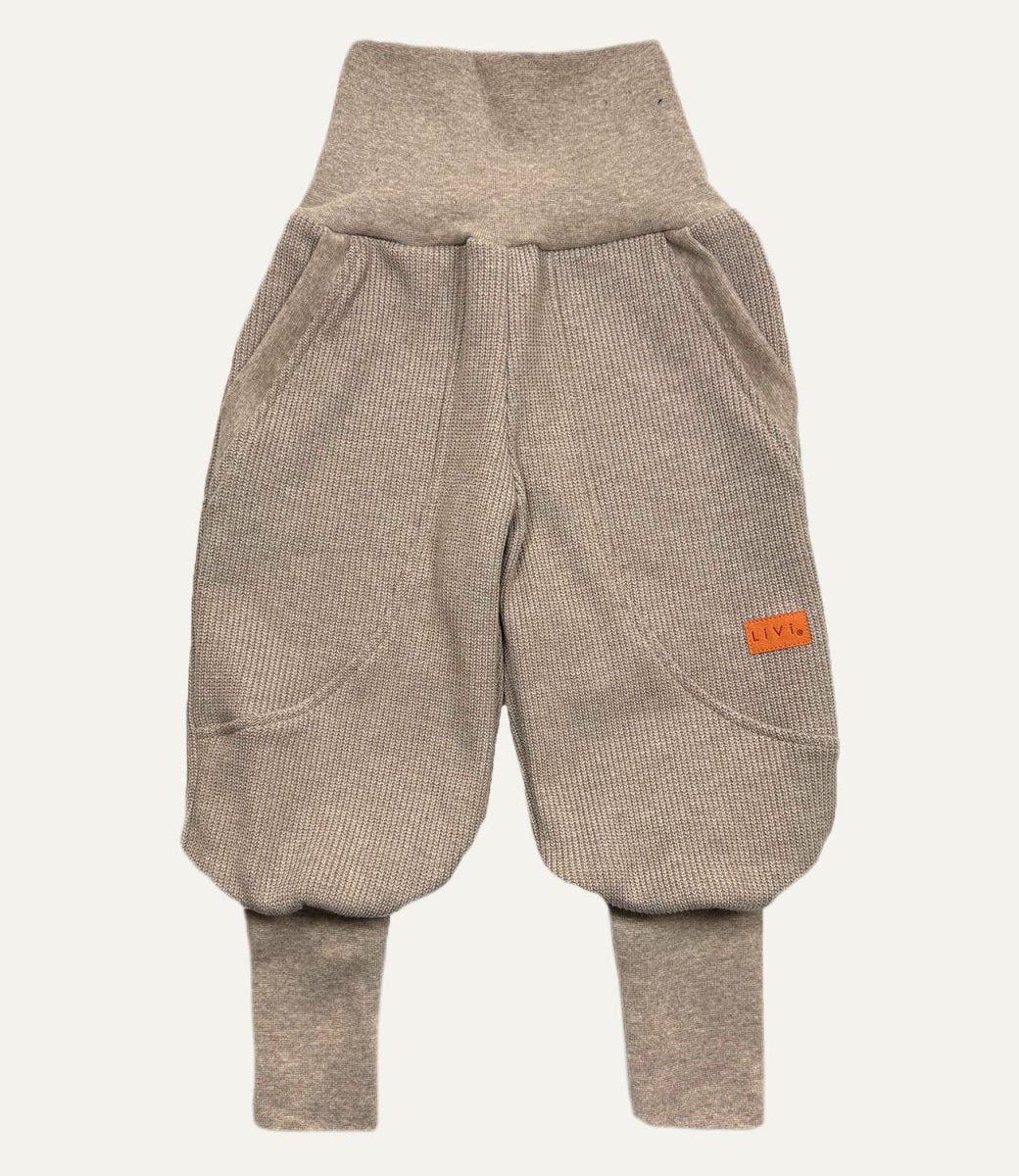 JOGGER STRICK SAND MELANGE