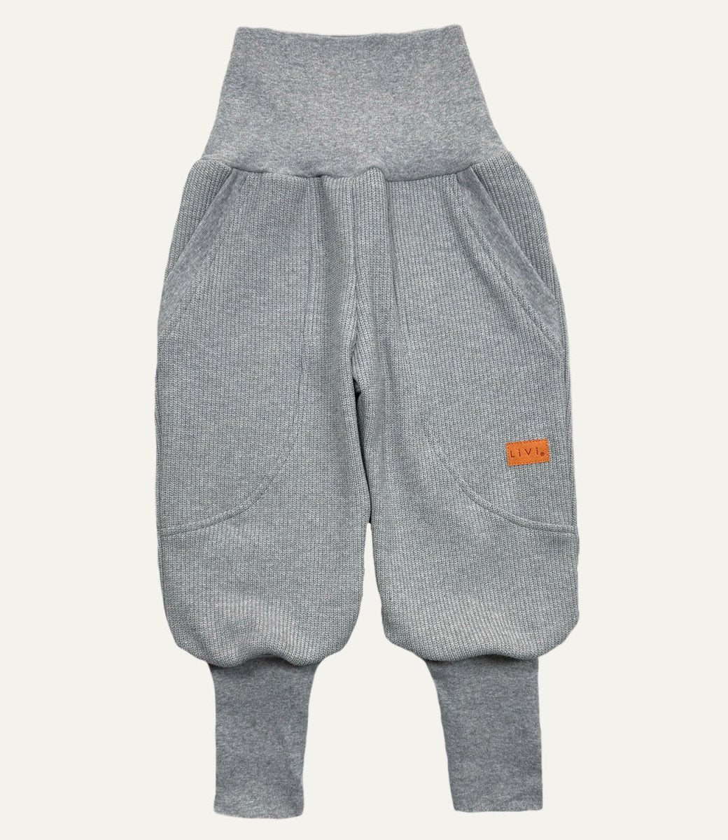 JOGGER STRICK HELLGRAU MELANGE