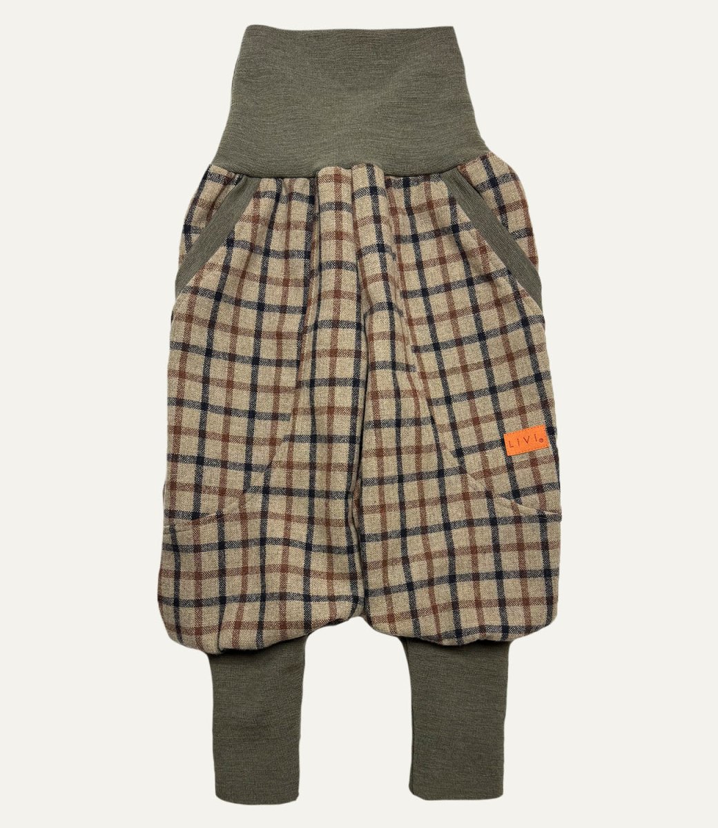 WOLLJOGGER COUNTRY CHECK KHAKI