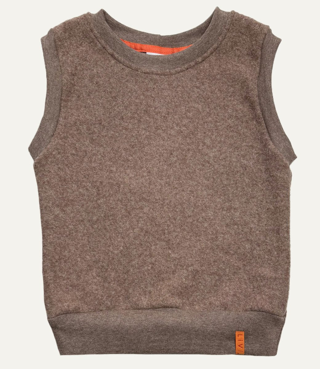 PULLUNDER MERINO FLEECE BEIGE MELIERT