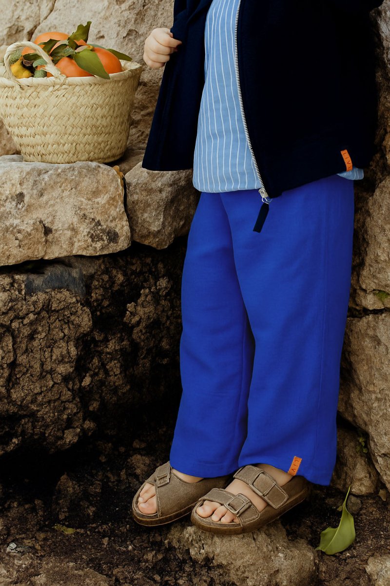 MUSSELINE HOSE LANG BLUE