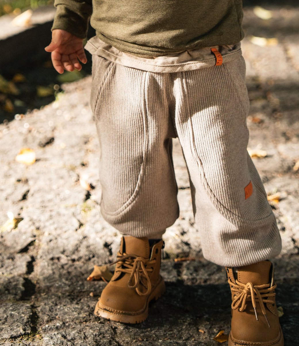 JOGGER STRICK SAND MELANGE