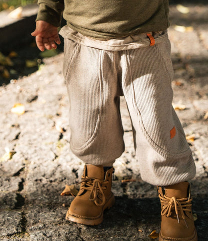 JOGGER STRICK SAND MELANGE