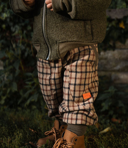 WOLLJOGGER COUNTRY CHECK KHAKI