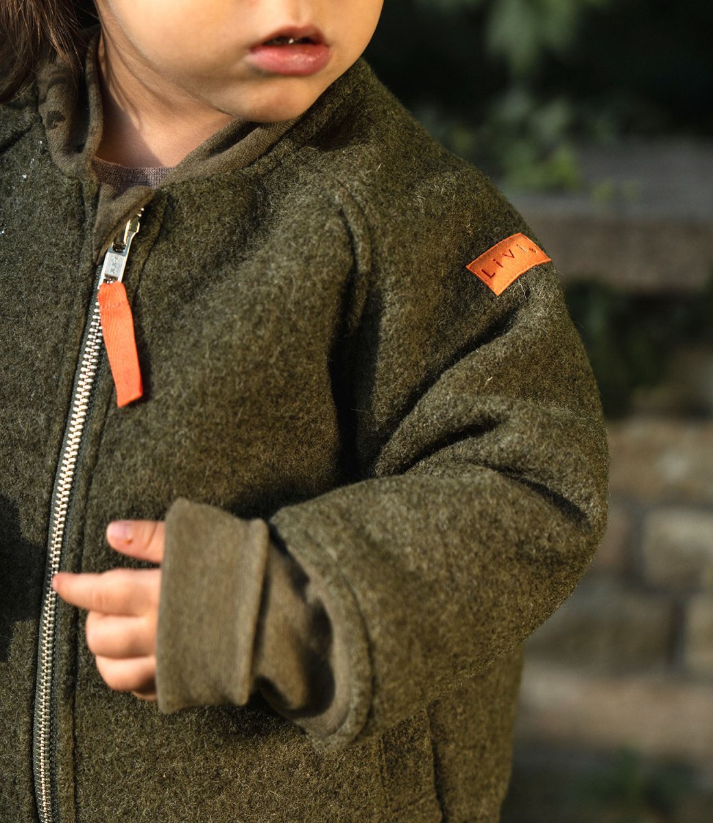 BOMBERJACKE AUS WALK KHAKI MELIERT