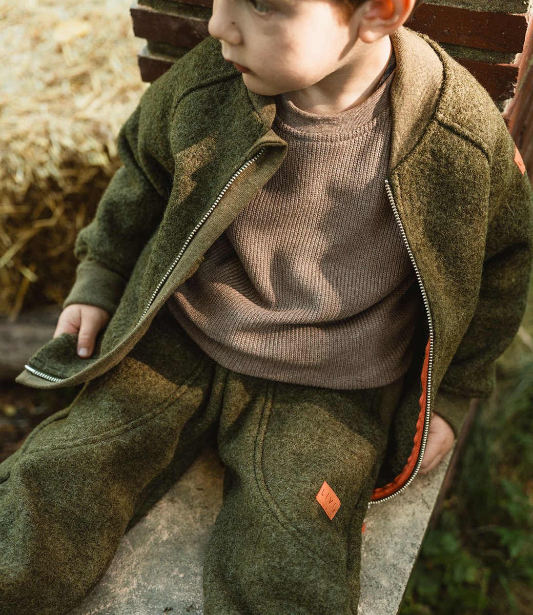 BOMBERJACKE AUS WALK KHAKI MELIERT