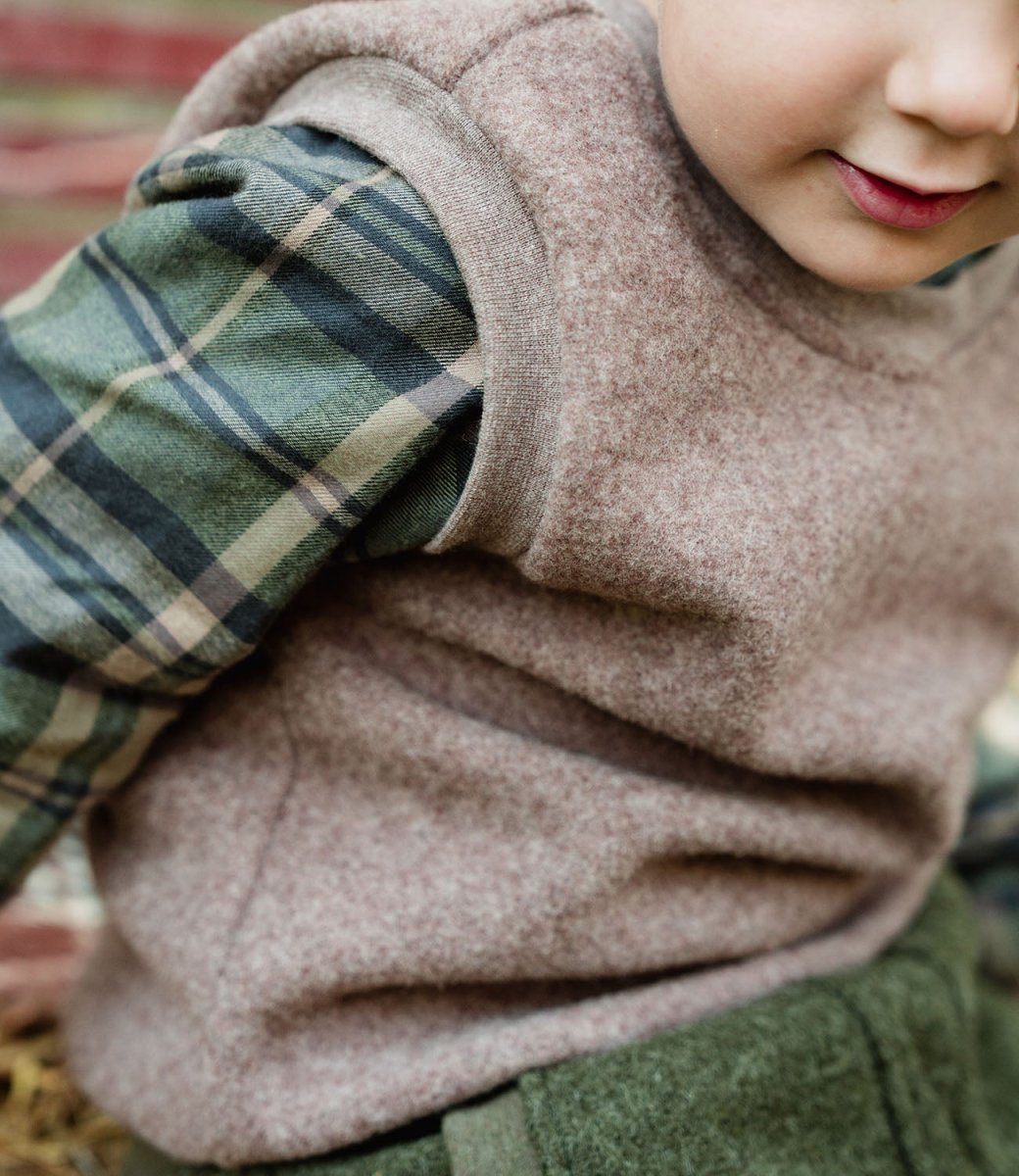PULLUNDER MERINO FLEECE BEIGE MELIERT