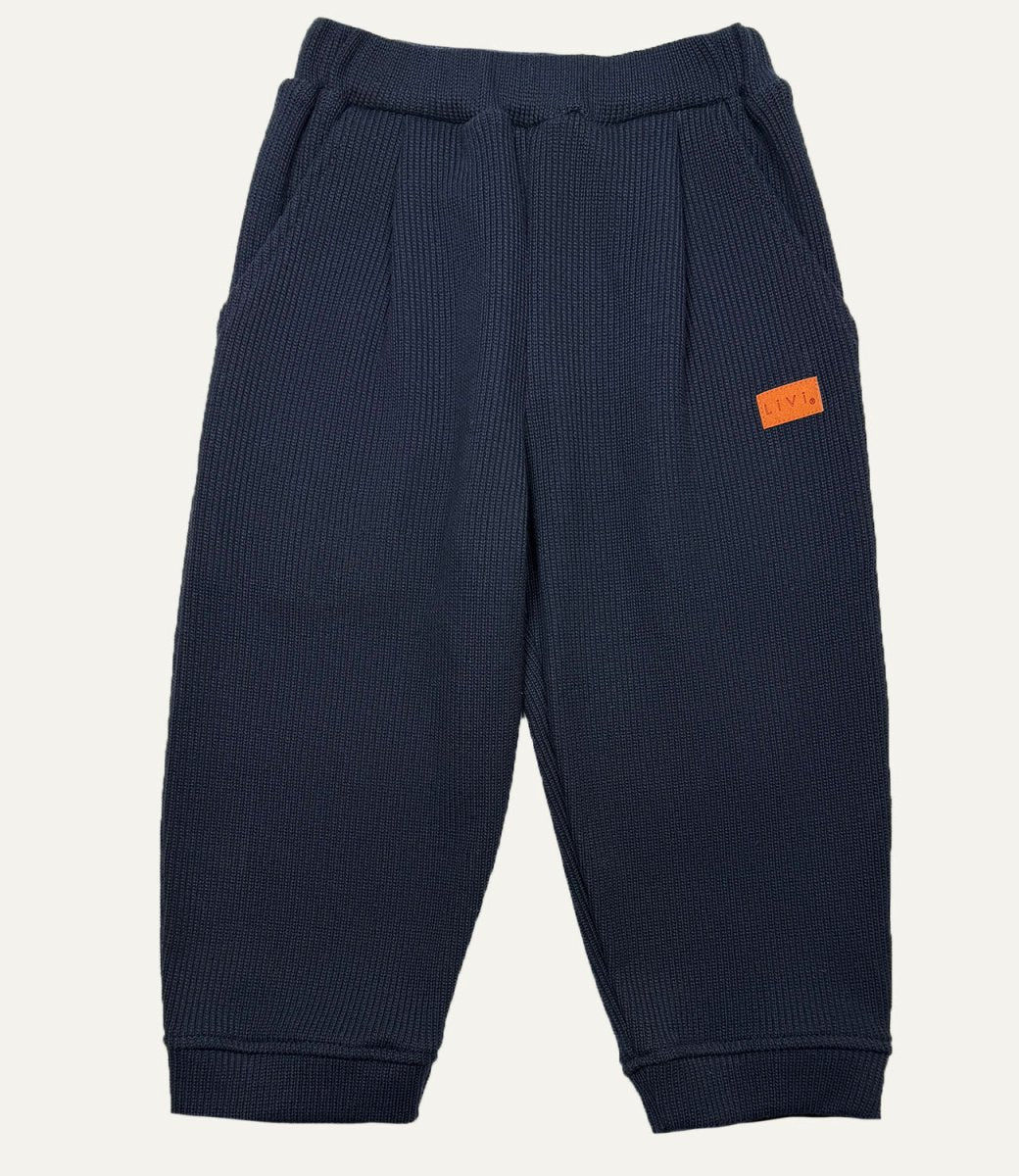 BAGGYHOSE STRICK MARINE