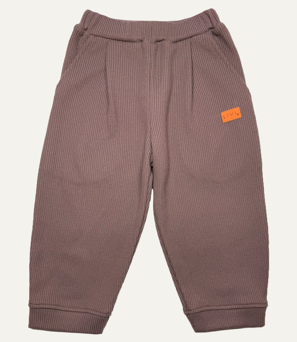 BAGGYHOSE STRICK MUSKAT