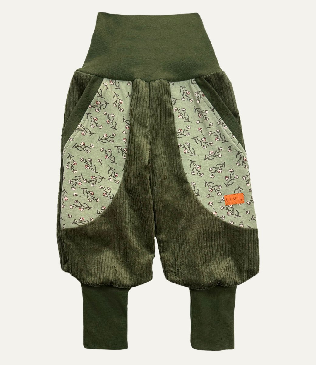 JOGGER BREITCORD KHAKI WIESENBLÜTE