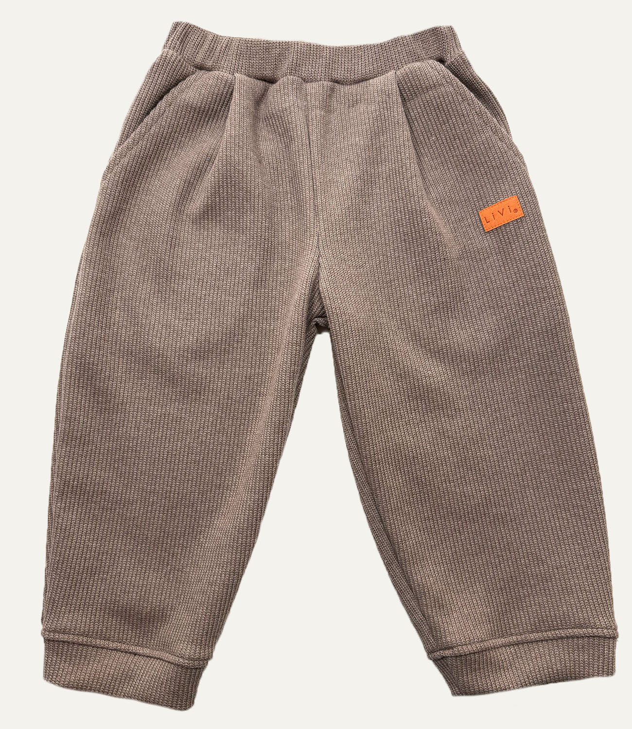 BAGGYHOSE STRICK BEIGE MELANGE