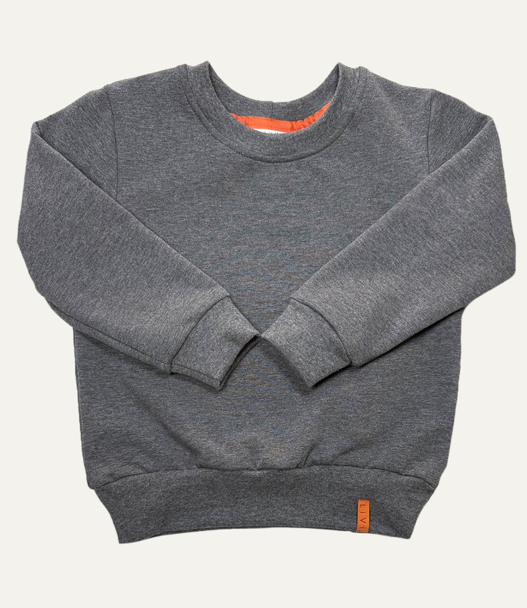 SWEATER SWEAT GRAU MELIERT