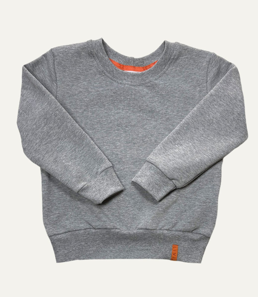 SWEATER SWEAT HELLGRAU MELIERT