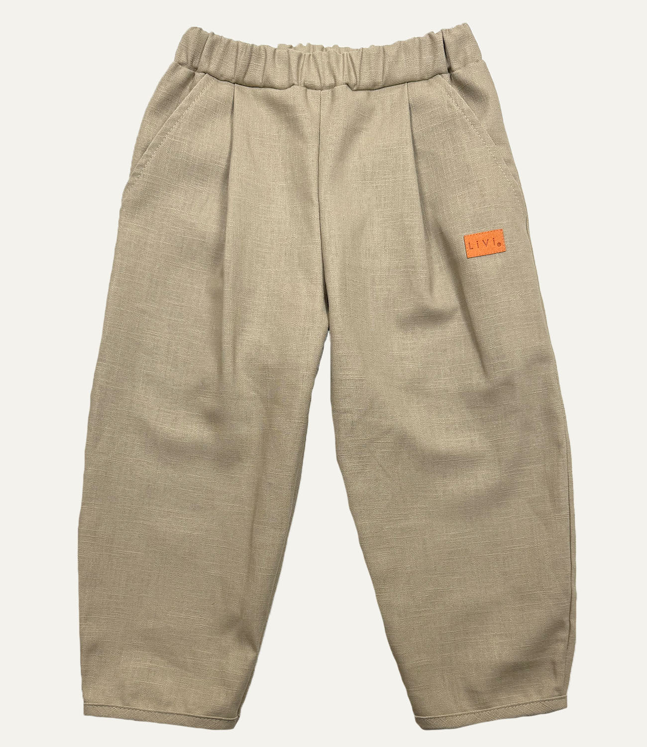LEINENHOSE BAGGY BEIGE