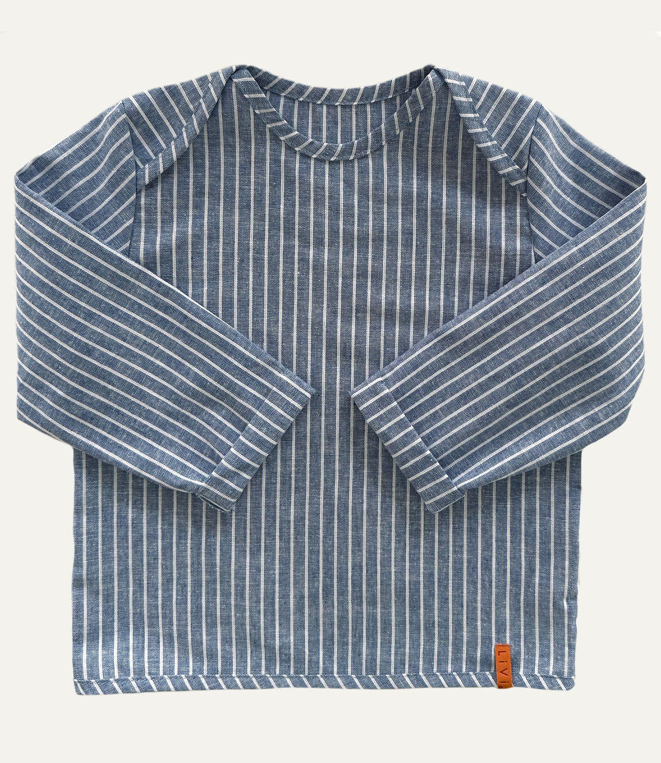 LEINENHEMD JEANSBLAU STRIPES