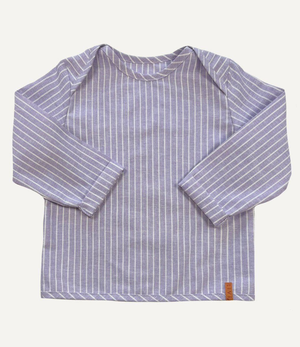 LEINENHEMD FLIEDER STRIPES