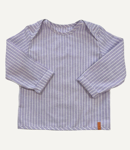 LEINENHEMD FLIEDER STRIPES