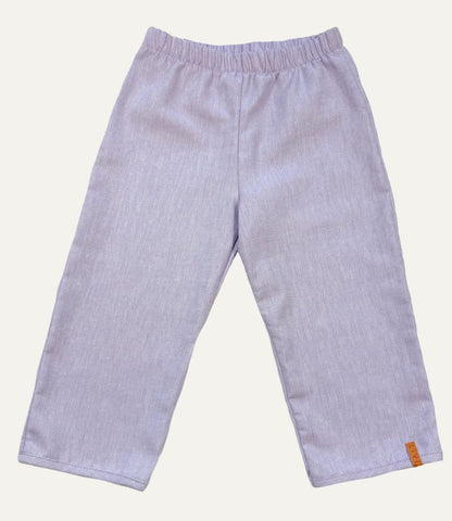 LEINENHOSE LANG FLIEDER