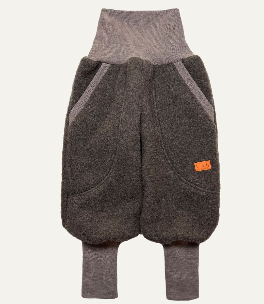 JOGGER MERINO BRAUN mit Wollbündchen