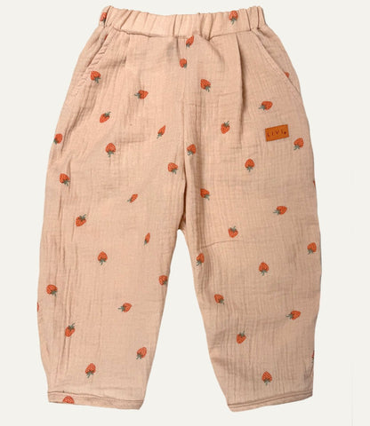 MUSSELIN HOSE ERDBEER