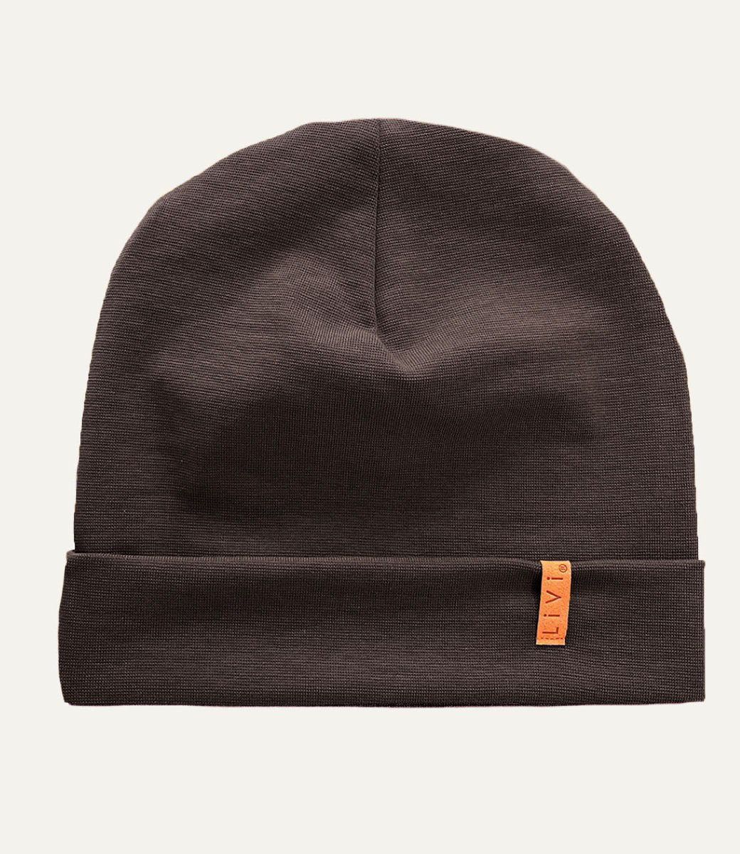 RIB BEANIE BRAUN