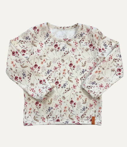 LANGARMSHIRT RIB flower creme