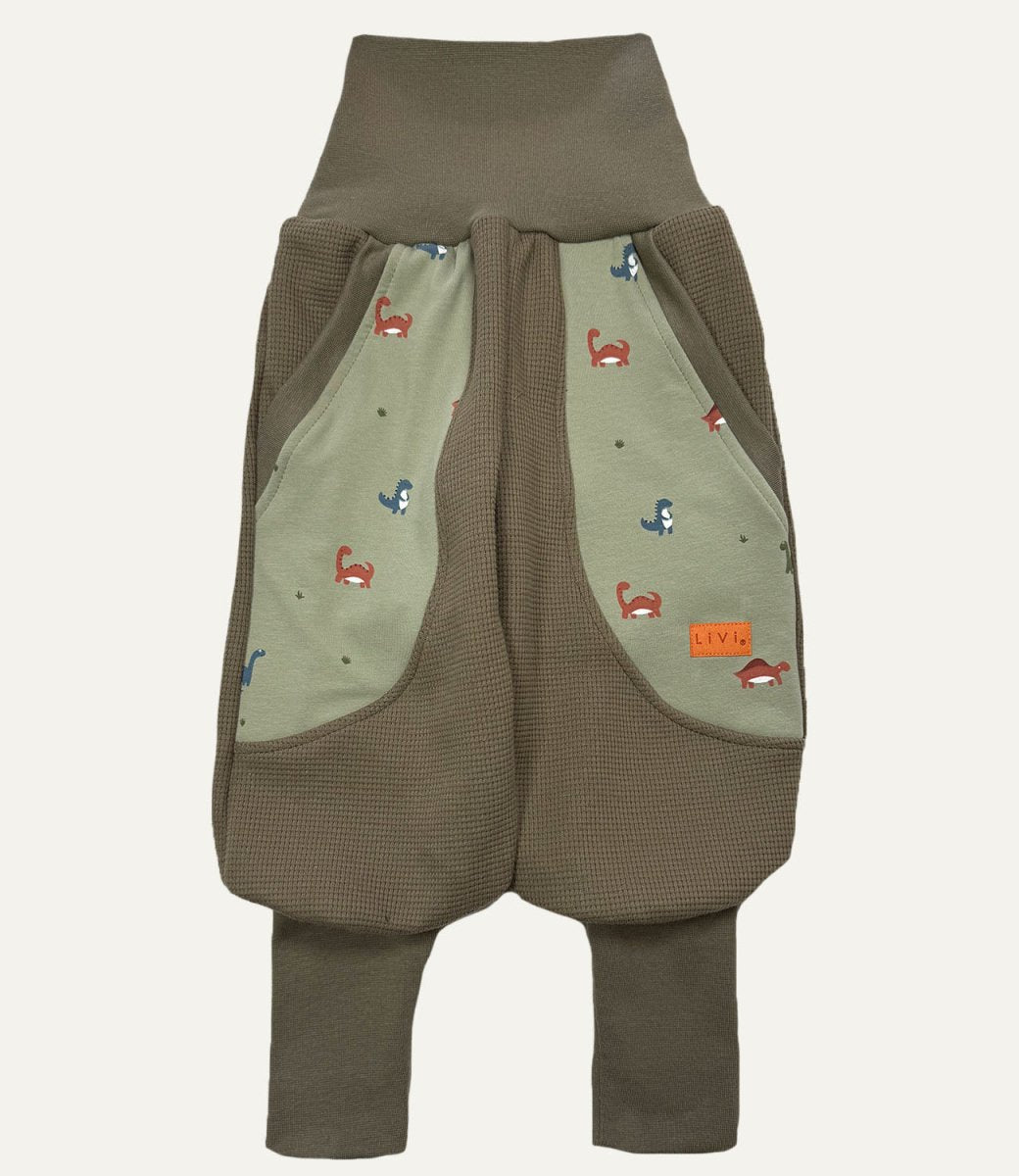 JOGGER WAFFELJERSEY KHAKI DINO