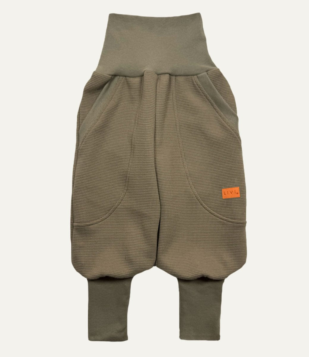 JOGGER WAFFELJERSEY KHAKI