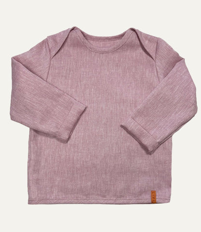 LEINENHEMD ROSA FISCHGRÄT